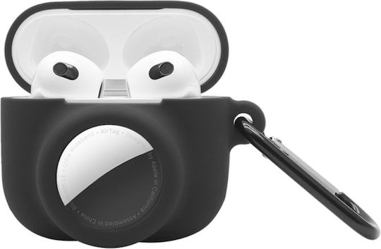 Hülle Silikon in Schwarz Farbe für Apple AirPods 3