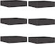 vidaXL Metal Garden Border in Black Color 50x50cm