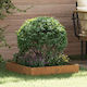 vidaXL Metal Garden Border in Brown Color 60x60cm