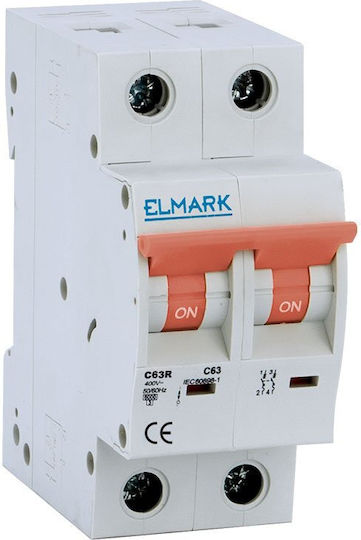 Miniature Circuit Breaker C62r 10a 2p 6ka Curve C