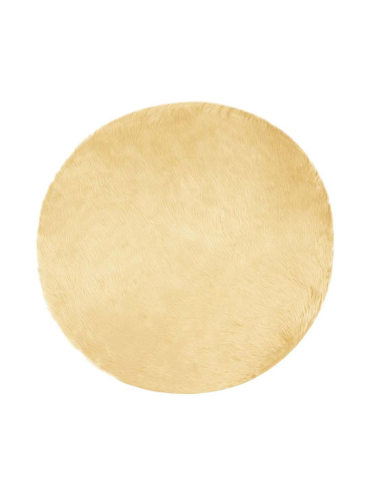 vidaXL Rug Fireplace Rectangular Leather Cream