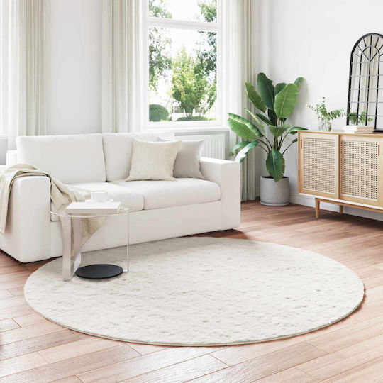 vidaXL Χαλί Στρογγυλό Μπεζ Φ200cm