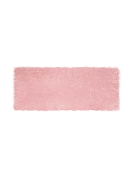 vidaXL Rug Rectangular Leather Pink