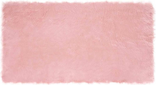 vidaXL Teppich Rechteckig Leder Rosa