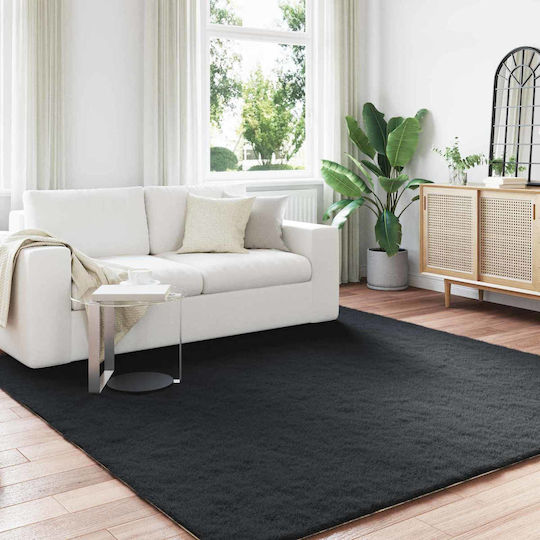 vidaXL Χαλί Ορθογώνιο Μαύρο 200x200cm