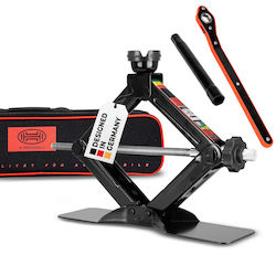 Heyner Scissor Jack Extra Large Base Ratchet 1.5 T Including 17mm Socket Bag 360° Replaceable Rotatable Rubber Pad Slot Tüv & Gs