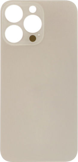 Battery Cover Battery Door Adhesive Large Hole Gold for iPhone 13 Pro