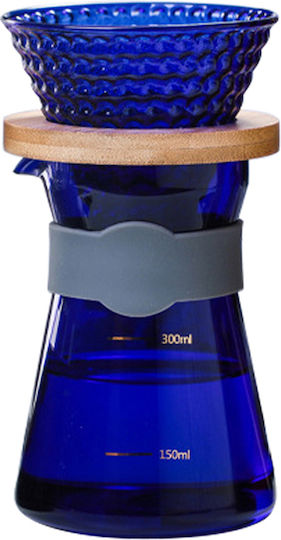 Комплект Dripper и Кана Feggrini Стъклена Синя 300 Ml