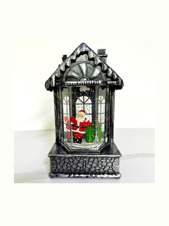 Ornament de Crăciun Lanternă Luminat cu Moș Crăciun 10x9x19cm 1buc