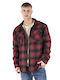 Μακρυμάνικo Overshirt Καρό Κόκκινο