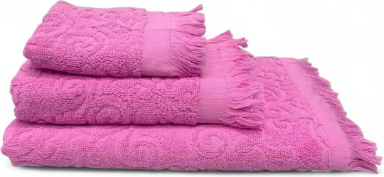 Olia Home Хавлиена кърпа за тяло 70x140см. Розов Тегло 500гр/кв.м