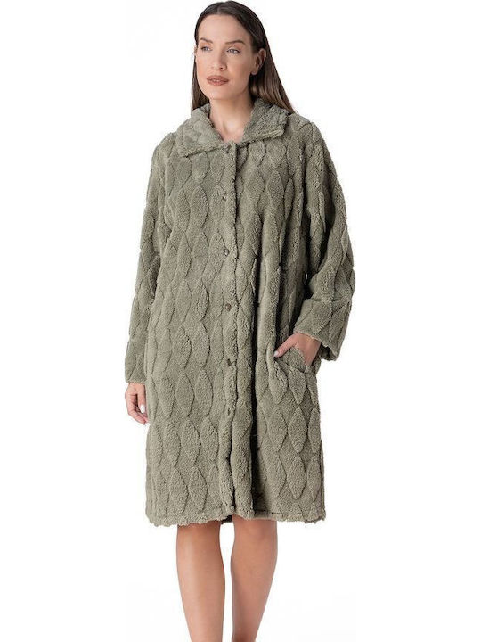 Relax Lingerie Winter Women's Robe Olive