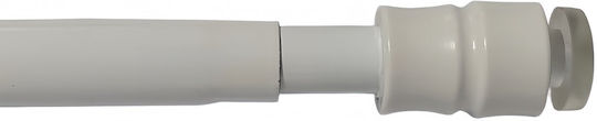 Grace Metallic Single Curtain Pole Φ9mm 60cm White
