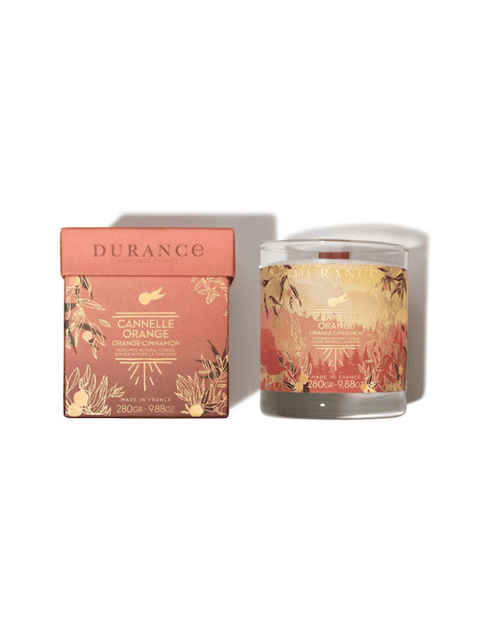 Durance Handmade Christmas Candle Orange Cinnamon Wooden Wick + 50h 280g