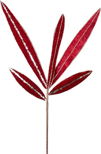 Christmas Leaves Belladonna Burgundy 55cm
