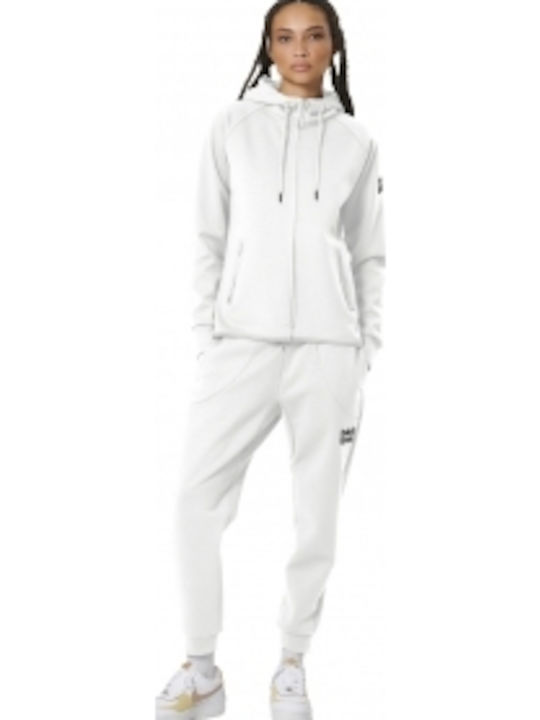 Body Action Sweatpants Fleece White Off