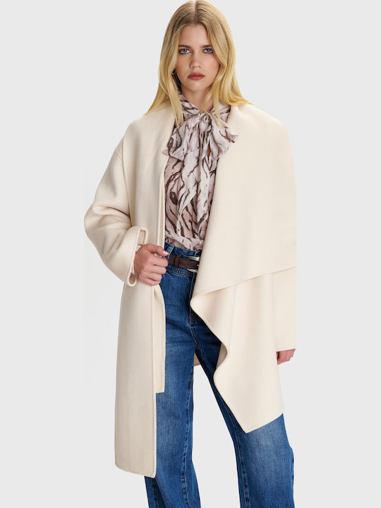 Women's Half Coat White