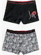 Men's Boxers Black with Patterns 2Pack