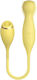 Smd Lilo Kinky Cat Dual-head Clitoral Stimulator Bullet & Egg Vibrator 10 Vibrations Yellow