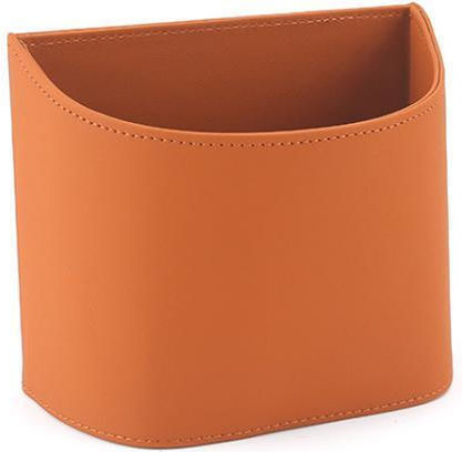 Hängendes Leder-Kunststoff-Organizer Auto Innenraumzubehör Multifunktionaler Mülleimer Orange