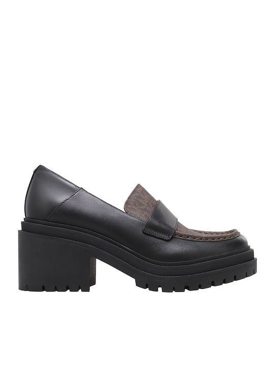 Leather Black Medium Heels Rocco