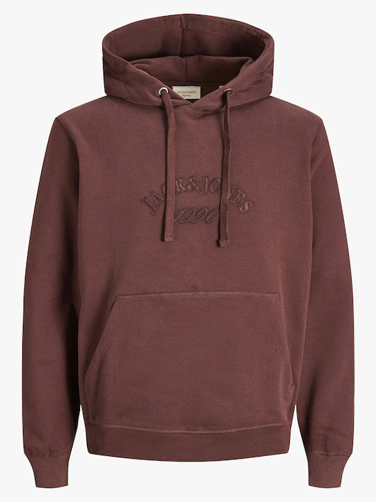 Jack & Jones Sweat Φούτερ με Κουκούλα Deep Maho...