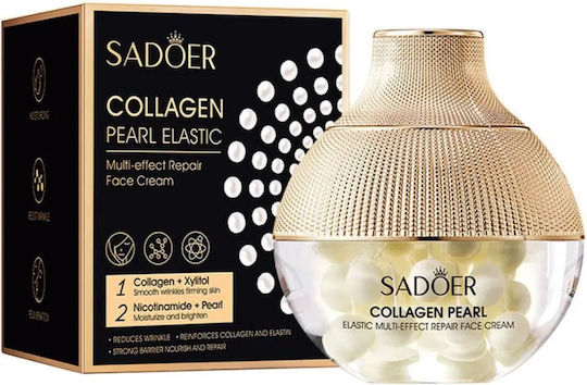 Sadoer Pearl Collagen Cremă Hidratantă și Anti-Îmbătrânire de Față cu Acid Hialuronic și Colagen 70gr