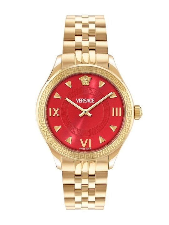 Versace Hellenyium Lady Damen Uhr mit Gold Metallarmband