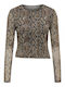 Women's Blouse Animal Print Sepia Tint