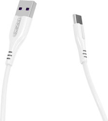 Кабел Pzx V142 От Usb A Мъжки Към Usb C Мъжки 1m Бял