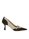 Leather Brown High Heels