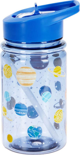 Gezellig Kids Water Bottle Plastic with Straw 450ml