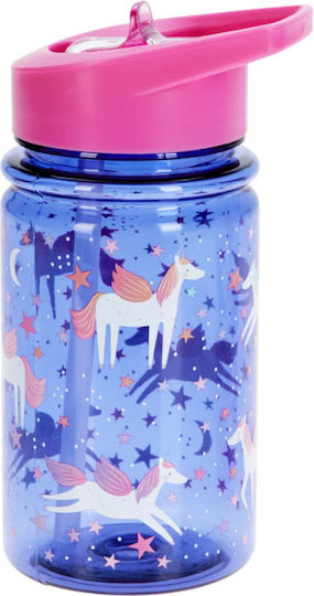 Gezellig Sticlă Pentru Copii Unicorni Din Plastic Cu Pai 450ml