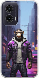 Street Animals Шимпанзе Motorola Moto G35 5G Гъвкав TPU Прозрачен Силикон Street Animals Шимпанзе Motorola Moto G35 5G Гъвкав TPU Прозрачен Силикон