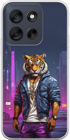 Street Animals Tiger Motorola Moto G56 5G Flexible TPU Transparent Silicone