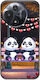 Husă Valentine's Day Panda Love Under Stars TCL 60R 5G Neagră TPU Silicon