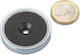 Μαγνήτης Πέλμα Φ50x10x5.5mm Οπή Φρέζα Φερρίτης Δύναμη Έλξης 18kg