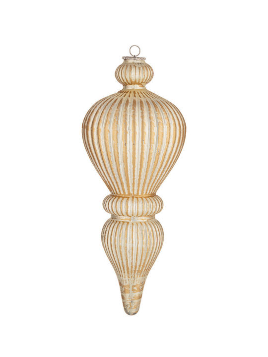 Christmas Tree Ornament Giant Glass Shiny Gold 51cm 0980807