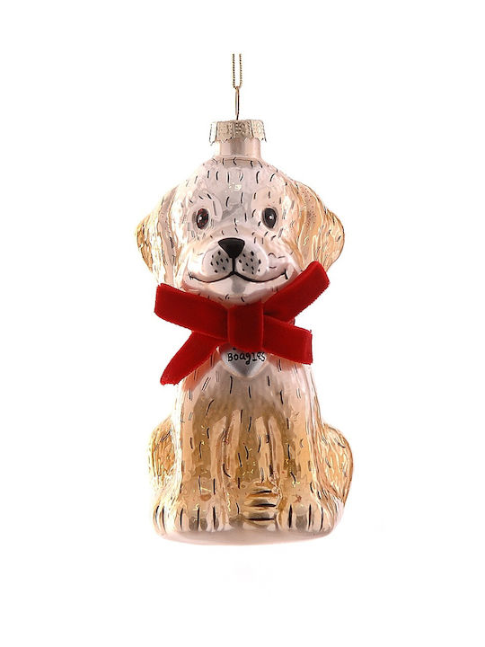 Christmas Tree Ornament Dog Brown Red Bow Xmas Ornament Dog Red Bow 20709 11 Pieces