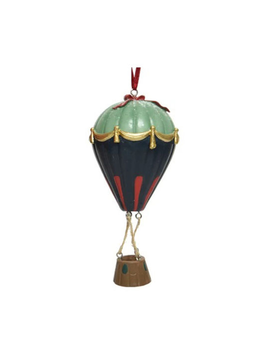 Katoikonhome Metal Blue Hot Air Balloon Decorative 12cm