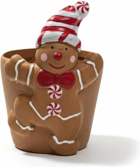 Nakos Weihnachtlich Schale Keramik Braun L10.5xB8xD7.5cm.