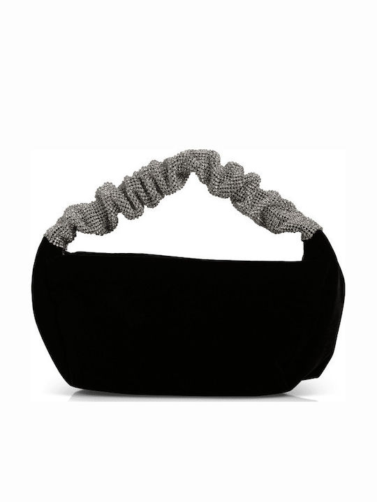Υφασμάτινη Γυναικεία Τσάντα Χειρός Μαύρη