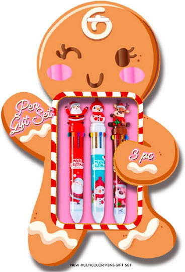 Tri-Coastal Design Gingerbread Cookie Στυλό Ballpoint Σετ 3τμχ