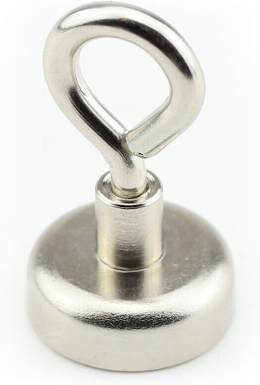 Μαγνήτης Πέλμα Κλειστός Γάντζος Φ20x7mm X M4 Νεοδυμίου Δύναμη Έλξης 10kg