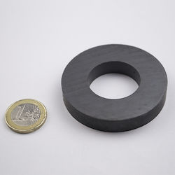 Μαγνήτης Ροδέλα Φ60x10x25mm Οπή Φερρίτης Δύναμη Έλξης 4kg