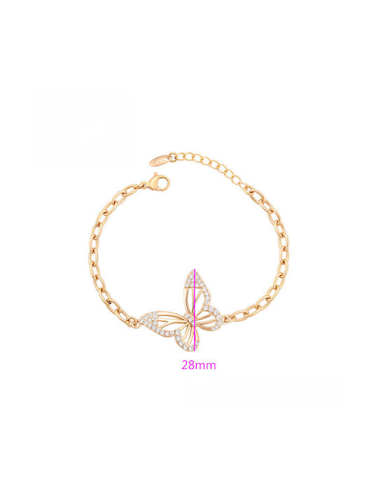 Chrysothemiss Damen Armband Papillon Éclat Schmetterling Weiße Zirkon