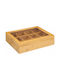 5Five Box for Tea with Lid Wooden Transparent