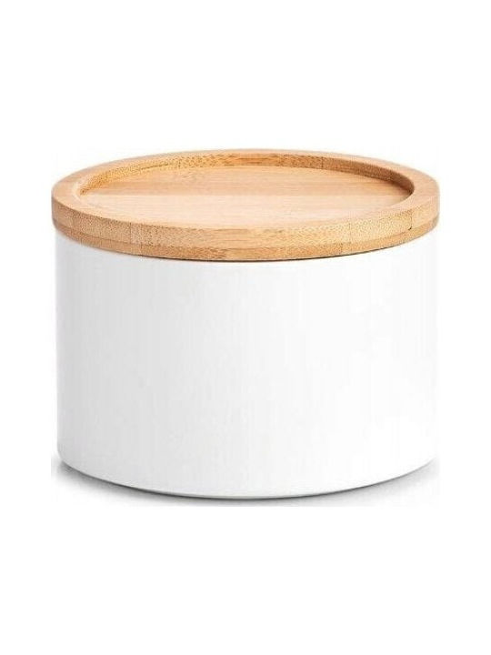 Zeller Βάζο Γενικής Χρήσης με Καπάκι Ξύλινο 13x13x10cm