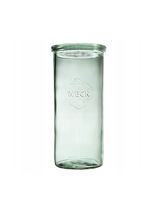 Weck Set 6 Stück Lebensmittelgläser Allgemeine Verwendung mit Deckel Glas Transparent 1500ml 6 Stück