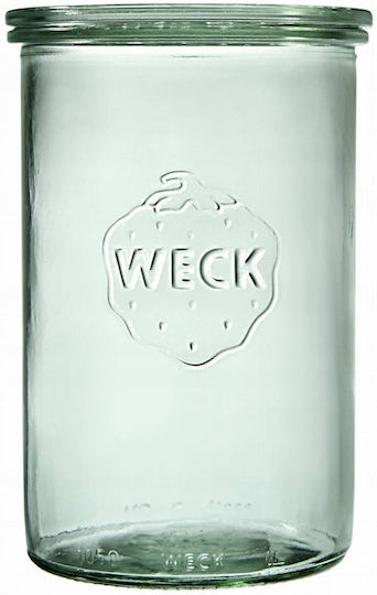 Weck Set of 6pcs Jars General Use with Lid Glass Transparent 1000ml